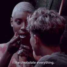 I Like Chocolate Everything Mila GIF - I Like Chocolate Everything Mila Dating Around GIFs