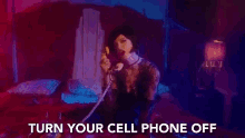 turn your cell phone off phone call telephone turn your phone off bed