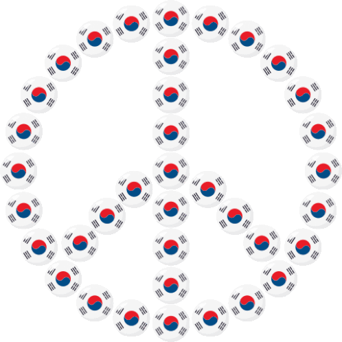 South Korea Flag Peace Sign Joypixels Sticker - South Korea Flag Peace Sign Peace Sign Joypixels Stickers
