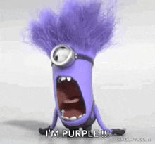 Purple Minion GIF - Purple Minion Shocked GIFs