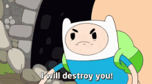 Adventure Time I Will Distroy You GIF - Adventure Time I Will Distroy You Finn GIFs