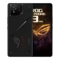 the front and back of a black rog phone pro