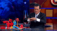 Stephen Colbert GIF - Table Flip Frustrated Stephen Colbert GIFs