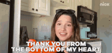 Thank You From The Bottom Of My Heart Annie Leblanc GIF - Thank You From The Bottom Of My Heart Annie Leblanc Kids Choice Awards2020 GIFs
