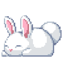 Sleepy Bunny Lovely Sticker - Sleepy Bunny Lovely Stickers