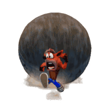 crash bandicoot boulder run chase escape