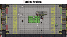 a video game called touhou project is being played on a computer screen