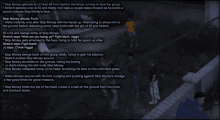 a screenshot of a video game that says stop money shouts fucki