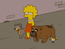 Lisa Simpsons Walking GIF - Lisa Simpsons Walking Pets GIFs