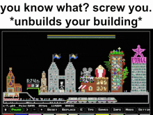 a screenshot of a game that says " you know what screw you "