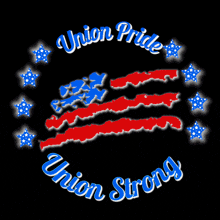 a bald eagle is surrounded by stars and the words unionize