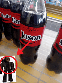 a bottle of jason coca cola zero sugar