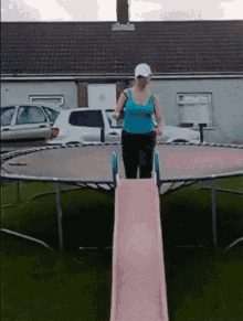 trampoline slide fail too heavy