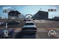 a video game screen shows a race with the number 12/21 position at the top of the screen