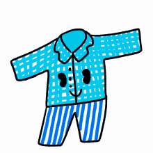 animated cute pajama smile blue pjs