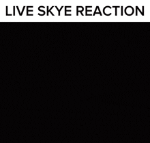 a drawing of a rabbit wearing heart shaped glasses with the words " live skye reaction " below it