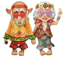 hippies couple