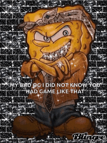 a cartoon of spongebob wearing a bandana and a tie