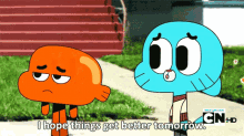the amazing world of gumball gumball i hope things get better tomorrow hope tomorrows better