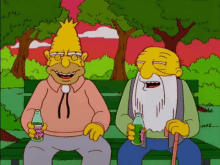 Simpsons Old Men GIF - Simpsons Old Men Laughing GIFs