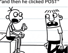 a diary of a wimpy kid drawing of a boy sitting on a bench