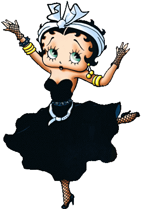 Betty Boop Blackand White Are Always Right Sticker - Betty Boop Blackand White Are Always Right Smaller Scale Of Blue And Red Dresses Stickers