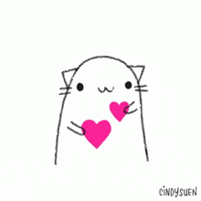 Cat Two Hearts GIF - Cat Two Hearts Animated GIFs