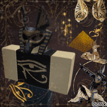 a picture of a statue with the word picmix at the bottom of it