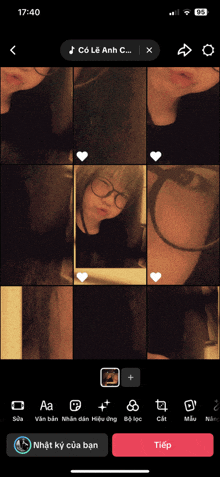a phone screen shows a picture of a girl with glasses