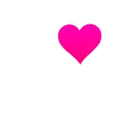 a pink heart on a white background with a shadow