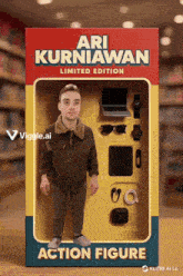 a limited edition action figure of ari kurniawan is in a box