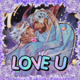 a picture of a man hugging another man with the words love u