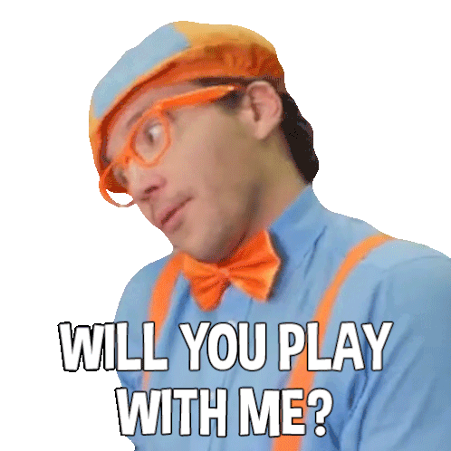 Will You Play With Me Blippi Sticker - Will You Play With Me Blippi Blippi Wonders - Educational Cartoons For Kids Stickers