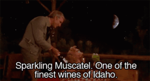 Sparkling Muscatel, One of the Finest Wines of Idaho.