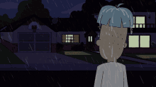 rain tears staring animated