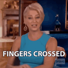 Fingers Crossed Dorinda Medley GIF - Fingers Crossed Dorinda Medley Real Housewives Of New York GIFs