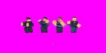 a group of police officers are posing for a picture on a pink background