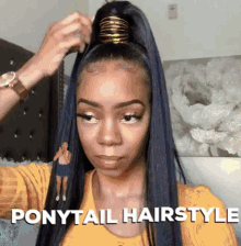 Ponytail Extensions Ponytail Weave GIF - Ponytail Extensions Ponytail Weave Ponytail Hair Style GIFs