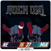 a poster that says rock on with a thumbs up