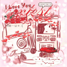 a graphic that says i love you protest