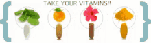 vitamins take your vitamins colors fruits