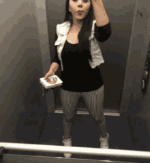 Girl Selfie Mirror GIF - Girl Selfie Mirror Tongue Out GIFs