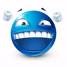 blue emoji happy
