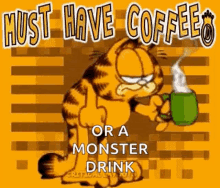 Most Have Coffee Garfield GIF - Most Have Coffee Garfield Morning GIFs