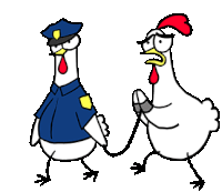 Chicken Bro Police Sticker - Chicken Bro Police Sad Stickers