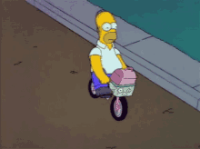 Perfection In A Picture. | Via Tumblr On We Heart It. Http://Weheartit.Com/Entry/64935660 GIF - Homer The Simpsons Bike GIFs