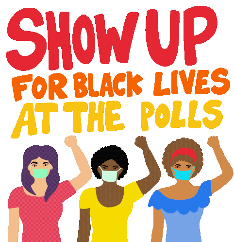 Show Up For Black Lives At The Polls Power To The Polls Sticker - Show Up For Black Lives At The Polls Power To The Polls Fist Stickers