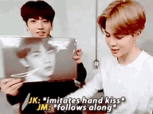 Jin Kiss GIF - Jin Kiss Imitates Hand Kiss GIFs