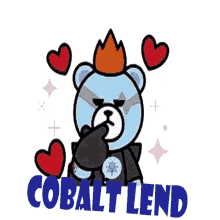 cobaltlend cute bear love love hearts