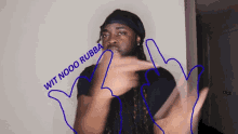 Wit No Rubba Middle Finger GIF - Wit No Rubba Middle Finger Fuck Off GIFs